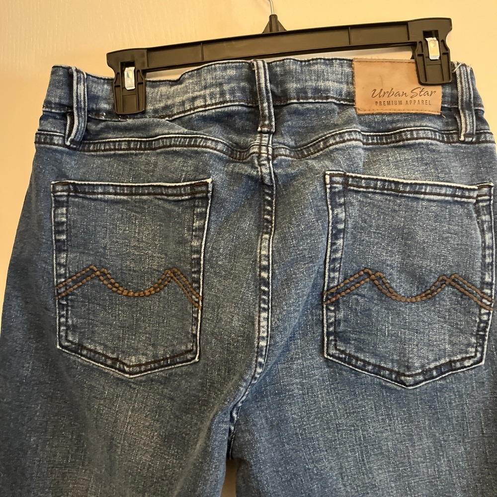 Urban Star Men's Blue Stretch Jeans 34x29  Straight Fit Pre Loved